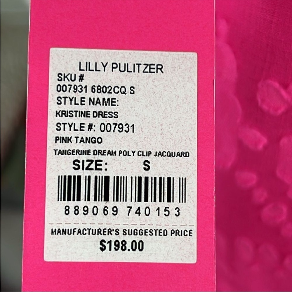 Lilly Pulitzer Kristine Pink Tango Halter Dress NWT Size Small - Picture 5 of 7
